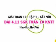 Bài 4.11 SGK Toán 10 tập 1 Kết nối tri thức